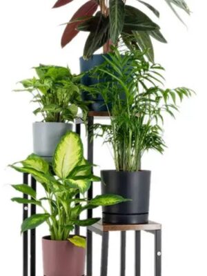 Plantenrek Binnen – 4 Lagen – Metaal/Hout - Afbeelding 6
