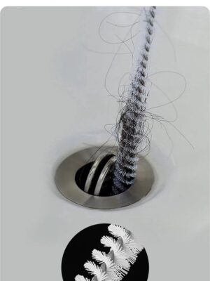 Flexibele ontstopper borstel - Afvoerreiniger - Lange afvoerborstel - Haarverwijderaar afvoer - Ontstopper keuken - Ontstopper badkamer - Afvoer schoonmaken - Rioolborstel - 60 Cm - Afbeelding 6