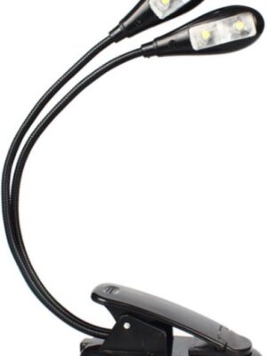 Flexibel led leeslampje - Boekleeslamp - USB oplaadbaar - Inclusief USB kabel - Leeslampje bed - Boeklampje met klem - Led lamp - Klemlamp - Geschikt voor Boek/E-reader/Kindel/Kobo/PC/Laptop/Bed/Muziek/Slaapkamer - Zwart - Afbeelding 4