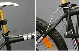Fietsslot in U-vorm met framehouder - Zwart - Afbeelding 3