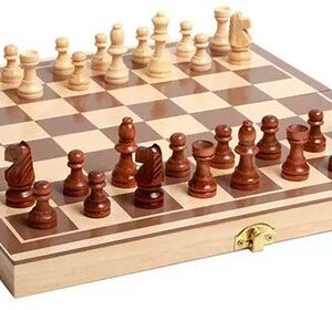 Schaakset 3 in 1 - Dambord (8x8) - Backgommen - Schaakbord - Met Schaakstukken - Opklapbaar - Schaakspel - Schaakset - 29,5x29,5 cm - Afbeelding 5