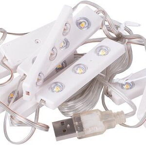 LED spiegelverlichting - Make-up verlichting - Kaptafel lampen - Hollywood spiegel - Make-up lampjes - USB make-up verlichting - Spiegel lampen set - Zelfklevende verlichting - 10 LED lampen - 3 lichtstanden - Afbeelding 9