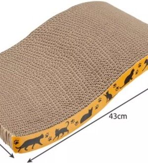 Kattenkrabplank Golfvorm - krabkarton golfvorm - Horizontaal Kartonnen Krabmeubel - duurzaam kattenkrabspeelgoed - Krabkarton & Ligplek - 43x22,5 cm - Stressverlagend - Afbeelding 6