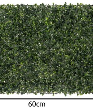 Kunsthaag Boxwood - 60x40 cm - Tuinscherm - Dichte Kunsthaag Panelen - Weerbestendig - Zichtbreeknet - Wanddecoratie - Voor buiten - 3 cm Dik - Groen - 1 Stuk - Afbeelding 3