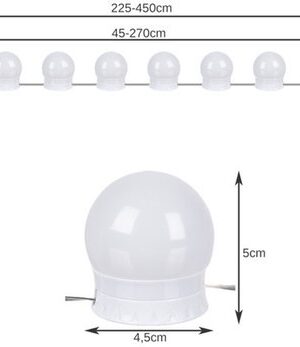 Spiegel Lampjes LED – USB – 3 Lichtkleuren - Afbeelding 7
