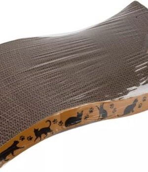 Kattenkrabplank Golfvorm - krabkarton golfvorm - Horizontaal Kartonnen Krabmeubel - duurzaam kattenkrabspeelgoed - Krabkarton & Ligplek - 43x22,5 cm - Stressverlagend - Afbeelding 5