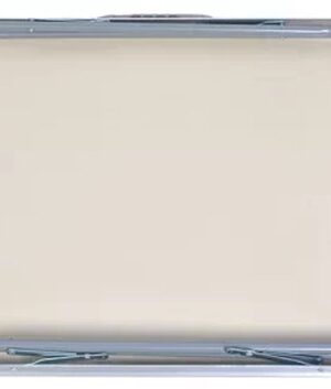 Campingtafel - Inklapbaar - Tuintafel - 80x60x70 cm - Buiten/Binnen - Draaghandvat - klaptafel tuin - Compact - Aluminium - Wit - Afbeelding 9
