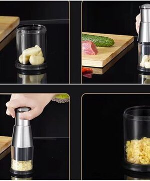 Roterende hakselaar - Handhakmolen keuken - Groente hakker handmatig - Knoflook hakmolen - Keuken hakselaar compact - Handmatige groentesnijder - Hakmolen met RVS messen - Handmatige food chopper - Afbeelding 3