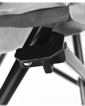 Opvouwbare Vissersstoel met Draagtas - Comfortabele Campingstoel - opvouwbare buitenstoel - strandstoel - Versterkt Frame - draagbare visstoel - Grijs - Afbeelding 3