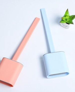 Flexibele siliconen WC borstel met houder - Hygiënische toiletborstel met ophangsysteem / wandmontage - Duurzaam en antibacterieel – Wit - Afbeelding 8