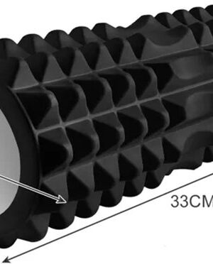 Foam Roller Massage – Massage roller spierpijn – 33x12 cm – Fitness roller – Spierherstel & Triggerpoint – Zwart – Rugmassage roller – Hardheid 6/10 - Afbeelding 6