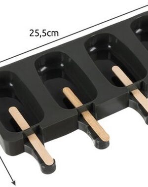 IJsvorm Siliconen IJsmal - Inclusief 50 houten stokjes - Zelf IJsjes maken - Popstick - Afbeelding 5