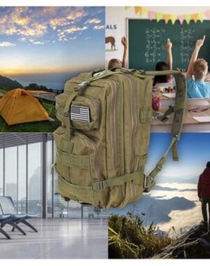 Military rugzak - Molle rugzak - Rugzak 26 liter - Waterdichte rugzak - Outdoor backpack - Rugzak met heupband - Kampeer rugzak - Groen - Afbeelding 9