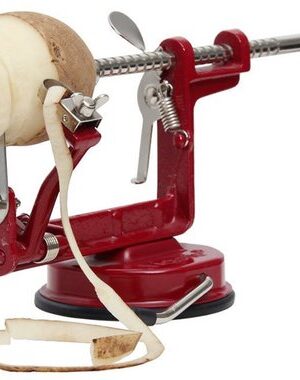 Appelschiller - Appelschilmachine RVS - 3-in-1 fruit schiller - Appel schillen ontpitten snijden- Aardappelschiller - Appelschilmachine met zuignap - Keukenhulp appel - Roestvrijstalen appelschiller - Schiller voor appels en aardappels - Handige keu - Afbeelding 3