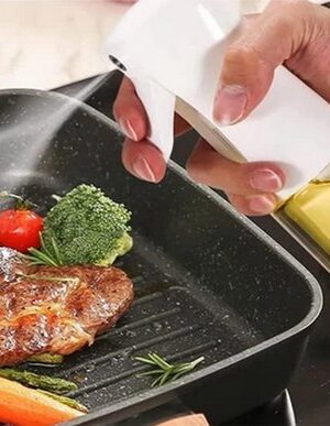 Oliesprayer keuken - Olie sprayfles - 200 ml - Glazen azijnsprayer - Sprayfles koken barbecue - Olijfolie sprayer - Fijne nevel olie dispenser - Azijn spray fles - Gezond koken oliesprayer - Navulbaar - Wit - Afbeelding 4