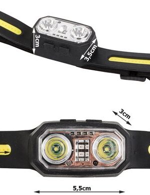 LED hoofdlamp oplaadbaar - Hoofdlamp met sensor - Waterdichte hoofdlamp - Hoofdlamp camping - LED hoofdlamp werk - Hoofdlamp USB-C - Sterke hoofdlamp outdoor - Hoofdband zaklamp - Afbeelding 5
