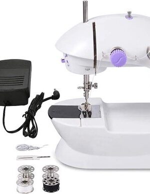 Naaimachine - Adaptor 2 Snelheden - 1 Built-In Stitches kleine reis naaimachine met voetpedaal & accessoires- - Afbeelding 4