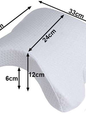 Orthopedisch kussen - Memory foam kussen - Ergonomisch hoofdkussen - Kussen met armruimte - Neksteun kussen - Hoofdkussen gebogen - Ergonomisch kussen slapen - Handgatkussen zijligging - Anti-pijn kussen - Afbeelding 9