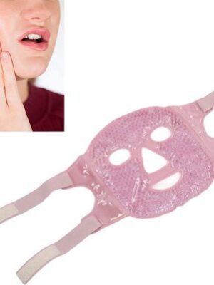 Verkoelend & Verwarmend Gelmasker - Ontspannend Gezichts- en Oogmasker - migraine masker - Herbruikbaar - Dubbelzijdig - Hot Cold Mask - Verkoelend Gelmasker - Face Mask - Roze - Afbeelding 6