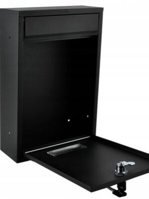 Brievenbus Wand Hangend - Maxozo Letry - Postbus Mailbox - Wandbrievenbus - Aluminium - Zwart - Afbeelding 4