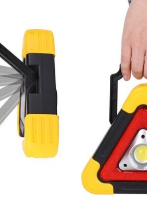 3-in-1 veiligheidstool - Powerbank met waarschuwingsdriehoek - LED zaklamp auto - Noodverlichting auto - Zonnepaneel powerbank - Gevarendriehoek met licht - Oplaadbare zaklamp - Auto accessoires veiligheid - Afbeelding 5