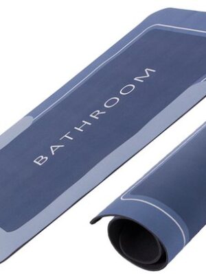 Badkamermat - sneldrogende mat - antislip badmat - waterabsorberende mat - zachte badmat - badkameraccessoire - douchemat - wc mat - 58x38 Cm - Blauwtinten - Afbeelding 6