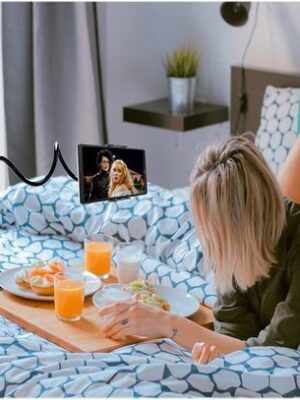 Universele Telefoonhouder Flexibel – 360° Draaibare Arm – Voor Bureau, Tafel & Bed – Zwart - Afbeelding 9