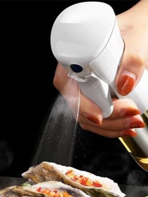 Oliesprayer keuken - Olie sprayfles - 200 ml - Glazen azijnsprayer - Sprayfles koken barbecue - Olijfolie sprayer - Fijne nevel olie dispenser - Azijn spray fles - Gezond koken oliesprayer - Navulbaar - Wit - Afbeelding 5