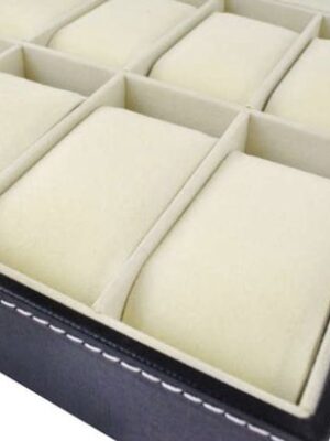 Luxe Horlogebox voor 10 Horloges – Horloge Organizer met Glazen Deksel – Zwart - Afbeelding 4