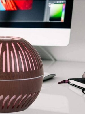 Aroma Diffuser 300 ml Luchtbevochtiger Geurverspreider Vernevelaar met LED Verlichting Donkerbruin - Afbeelding 5