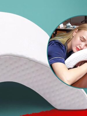 Orthopedisch kussen - Memory foam kussen - Ergonomisch hoofdkussen - Kussen met armruimte - Neksteun kussen - Hoofdkussen gebogen - Ergonomisch kussen slapen - Handgatkussen zijligging - Anti-pijn kussen - Afbeelding 5