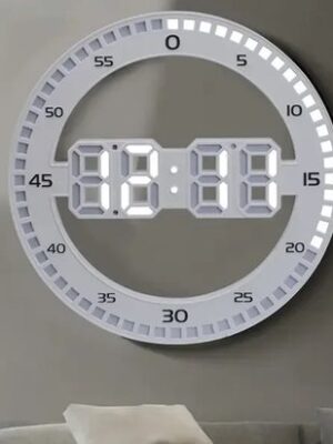 LED Alarmklok met Thermometer – Digitale Wekker – Tijd- & Temperatuurweergave – USB – Wand – Wit - Afbeelding 4