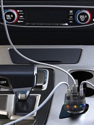 Bluetooth FM Transmitter - MP3/WMA/WAV - USB-C + 2x USB - QC 3.0 Snellader - LED Verlichting - Handsfree Bellen - Afbeelding 6