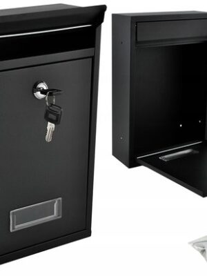 Brievenbus Wand Hangend - Maxozo Letry - Postbus Mailbox - Wandbrievenbus - Aluminium - Zwart - Afbeelding 7