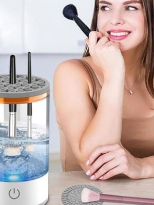 Make up Kwasten Reiniger - Kwasten Reiniger - Multi Brush Cleaner - Borstel Schoonmaker - Elektrisch - 7000 RPM - Wit - Afbeelding 4