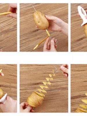 Aardappel Snijder - Potato twister - Chips maker - Spies - RVS - Afbeelding 6