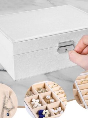 Witte Sieradendoos - Juwelenkistje - Sieradenopslag - Juwelendoos - Sieraden Doos - Afbeelding 9