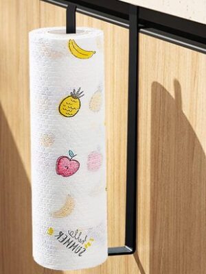 Keukenrolhouder - Keukenrolhouder zonder boren - Metalen keukenrolhouder - Opsteekbare keukenrolhouder - Keuken organizer - Keukenaccessoire zwart - Loft keuken houder - Keukenrolhouder onder kast - 2 Stuks - Zwart - Afbeelding 13