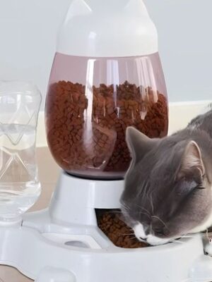 Huisdierenvoeder - Voedseldispenser - Hondenvoerbak - Kattenvoerbak - Waterdispenser hond - Katten drinkfontein - Automatische voerbak - Voer- en drinkbak - Afbeelding 3