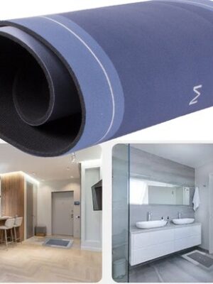 Badkamermat - sneldrogende mat - antislip badmat - waterabsorberende mat - zachte badmat - badkameraccessoire - douchemat - wc mat - 58x38 Cm - Blauwtinten - Ovaal - Afbeelding 8
