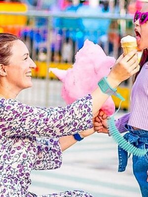 2 in 1 Harnas en Polstuigje - Kindergordel - Kinderharnas - Anti verdwalen band - Veiligheidskoord kind - Peuter tuigje - Loopgordel kind - Kind veiligheidsharnas - Kinderpolsband - Blauw - Afbeelding 10