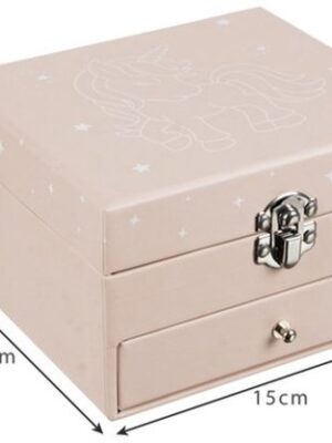 Unicorn Sieradendoos voor Meisjes - sieradendoos cadeau meisje - Roze - Met Draaibare Eenhoorn - Cadeau Idee - kindercadeau eenhoorn - sieradenkist kind - Afbeelding 5