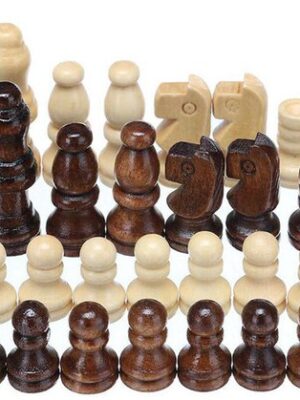 Schaakset 3 in 1 - Dambord (8x8) - Backgommen - Schaakbord - Met Schaakstukken - Opklapbaar - Schaakspel - Schaakset - 29,5x29,5 cm - Afbeelding 3