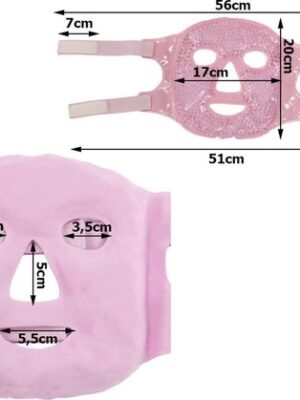 Verkoelend & Verwarmend Gelmasker - Ontspannend Gezichts- en Oogmasker - migraine masker - Herbruikbaar - Dubbelzijdig - Hot Cold Mask - Verkoelend Gelmasker - Face Mask - Roze - Afbeelding 4