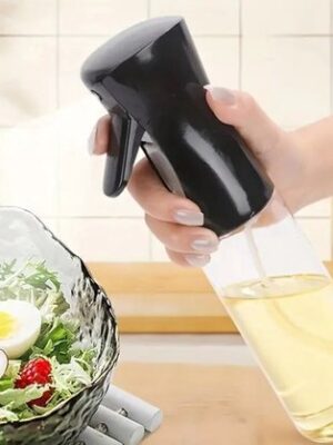 Oliesprayer keuken - Olie sprayfles - 200 ml - Glazen azijnsprayer - Sprayfles koken barbecue - Olijfolie sprayer - Fijne nevel olie dispenser - Azijn spray fles - Gezond koken oliesprayer - Navulbaar - Zwart - Afbeelding 4