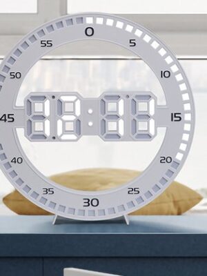 LED Alarmklok met Thermometer – Digitale Wekker – Tijd- & Temperatuurweergave – USB – Wand – Wit - Afbeelding 3