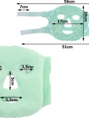 Verkoelend & Verwarmend Gelmasker - Ontspannend Gezichts- en Oogmasker - migraine masker - Herbruikbaar - Dubbelzijdig - Hot Cold Mask - Verkoelend Gelmasker - Face Mask - Groen - Afbeelding 3