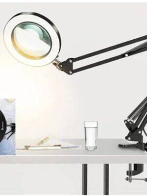 Vergrootglas lamp LED – 8x Vergroting – Lamp met vergrootglas klem – 72 LEDs – USB – Zwart – Bureau/Beauty – Professionele vergrootglaslamp - Afbeelding 8
