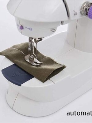 IBBO® - Naaimachine - Adaptor 2 Snelheden - met voetpedaal & accessoires - Compacte Naaimachine - Handnaaimachine Elektrisch - Wit/Paars - Afbeelding 4