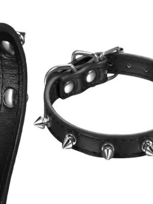 Luxe leren halsband hond - Zwart - (39 - 48 cm) x 2,7cm - Honden halsband - Hondenhalsband - Halsband hond leer - Leren honden halsband - Stoere honden halsband - Leren hondenhalsband - Afbeelding 6